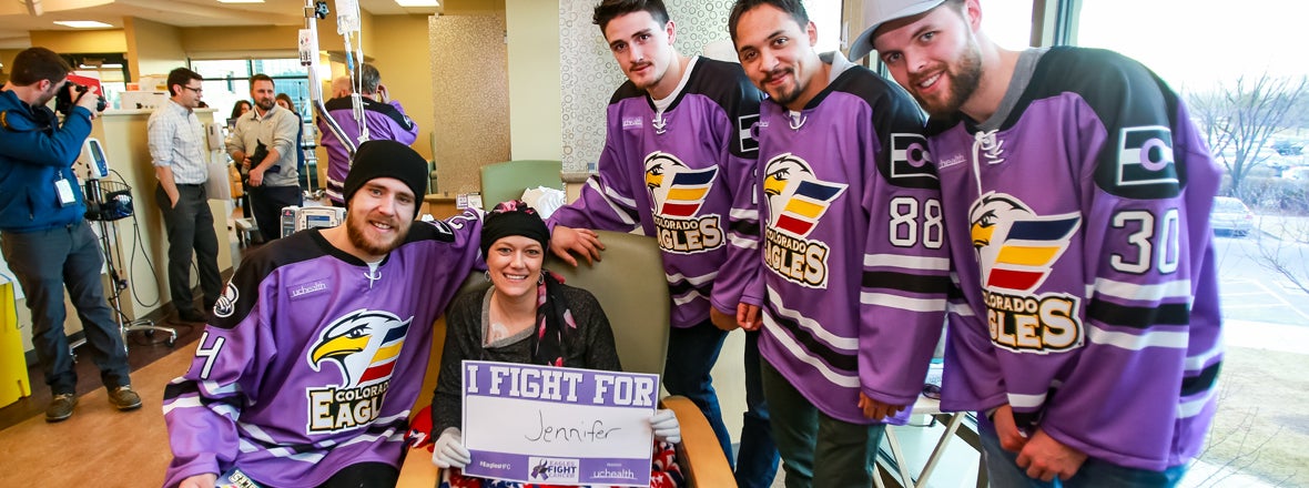 colorado avalanche hockey fights cancer jersey auction