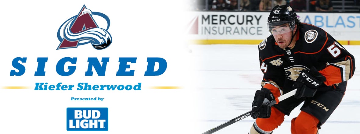 COLORADO SIGNS ROOKIE FORWARD KIEFER SHERWOOD