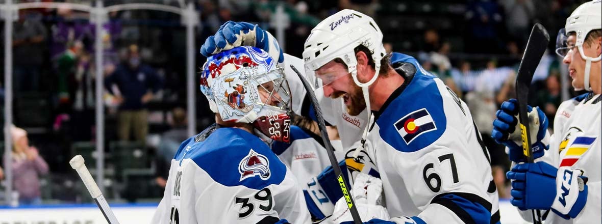 Francouz’s Shutout Leads Colorado to 4-0 Win over Roadrunners