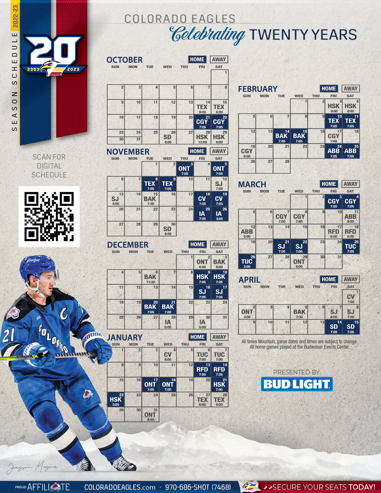 Schedule Colorado Eagles