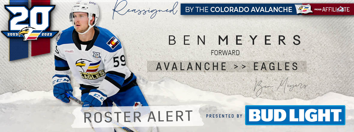 Forward Ben Meyers Reassigned to Colorado Eagles
