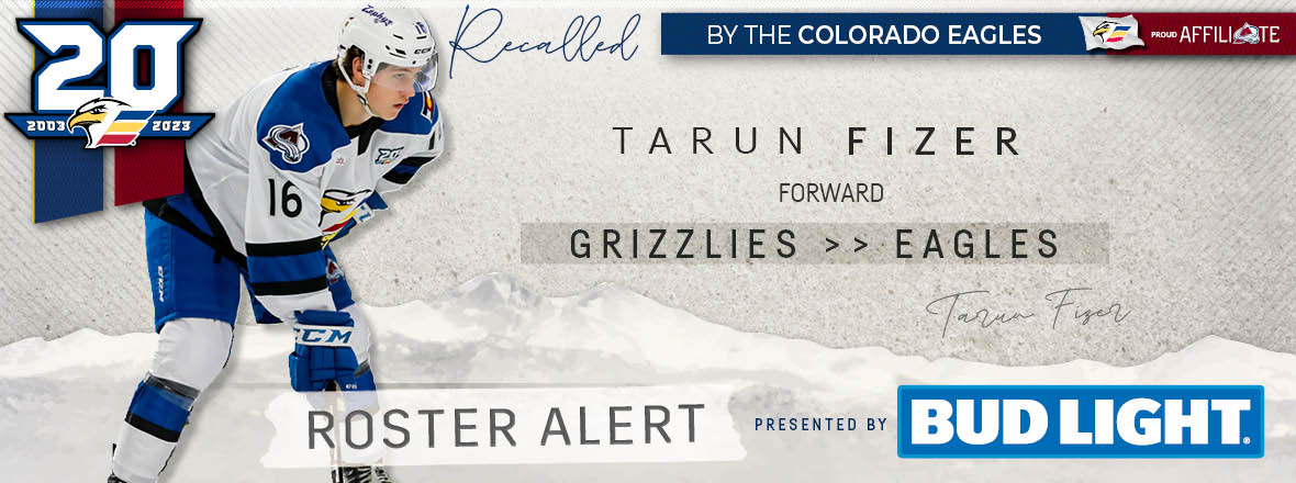 Colorado Eagles Recall Forward Tarun Fizer