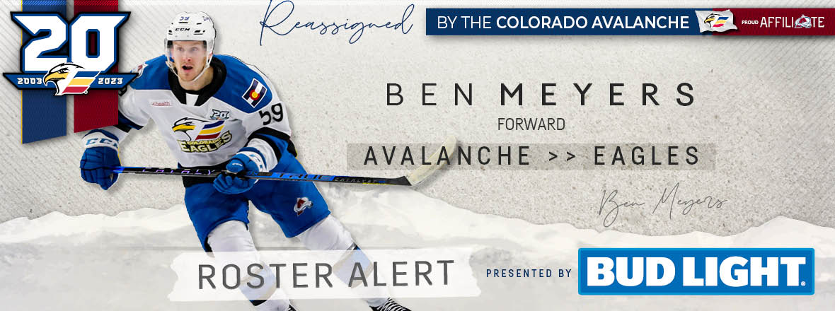 Forward Ben Meyers Reassigned to Colorado Eagles