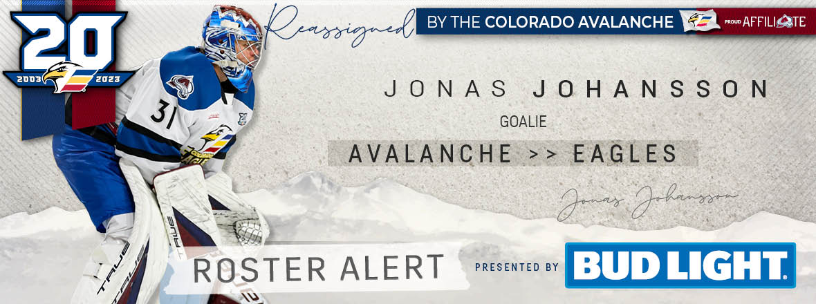 Jonas Johansson Reassigned to Colorado Eagles