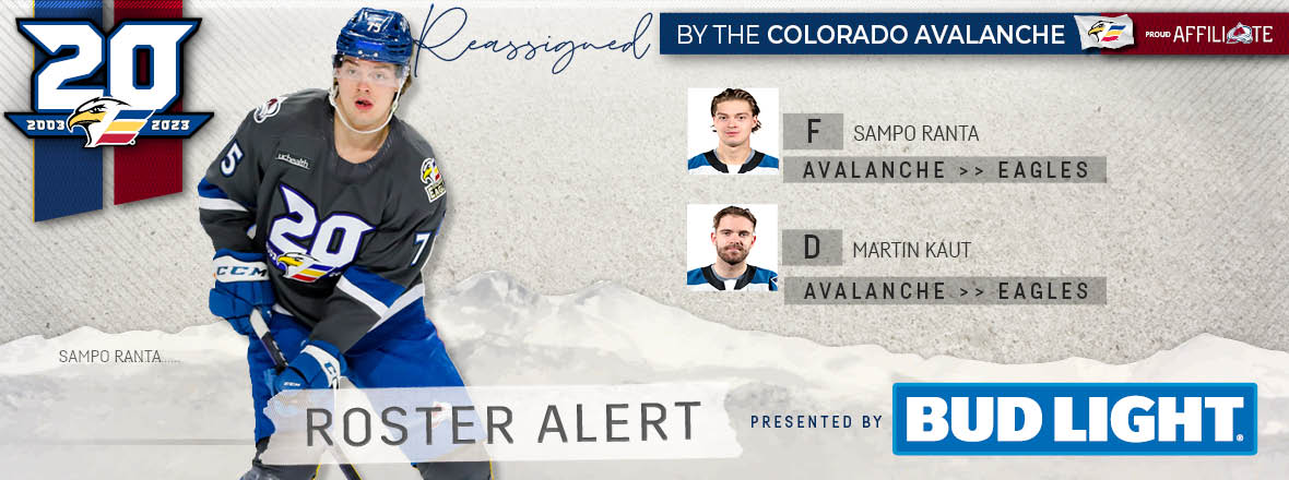 Forwards Kaut, Ranta Reassigned to Colorado Eagles