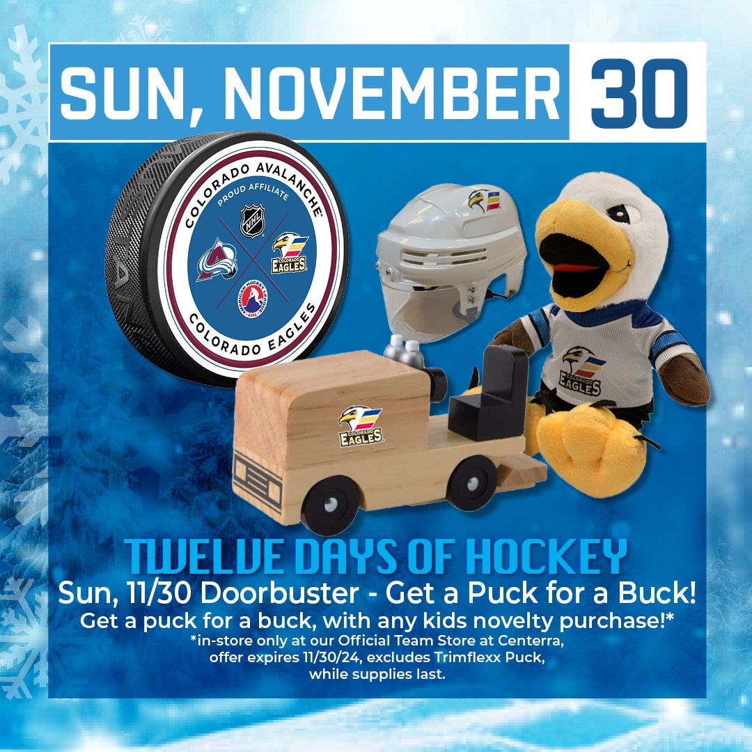 Deal #3 - Sunday, 11/30 "Get a Puck for a Buck with Kids Novelty Purchase!"