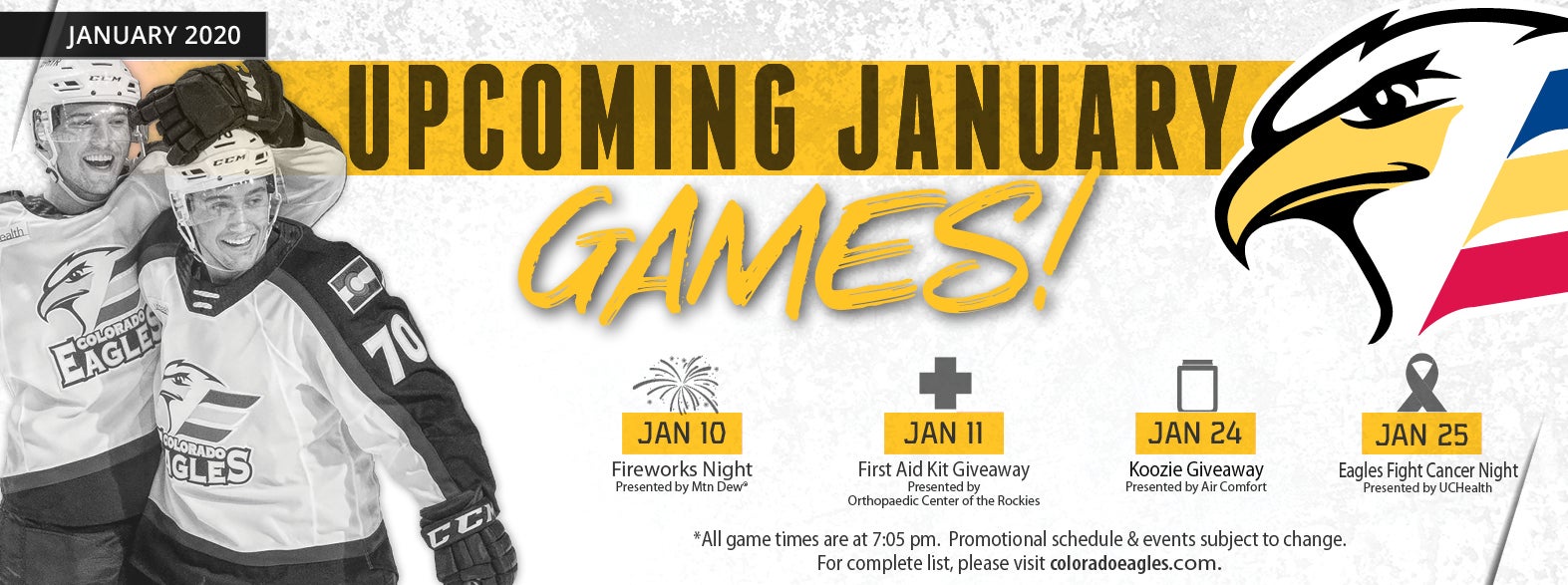 January Homestand Details