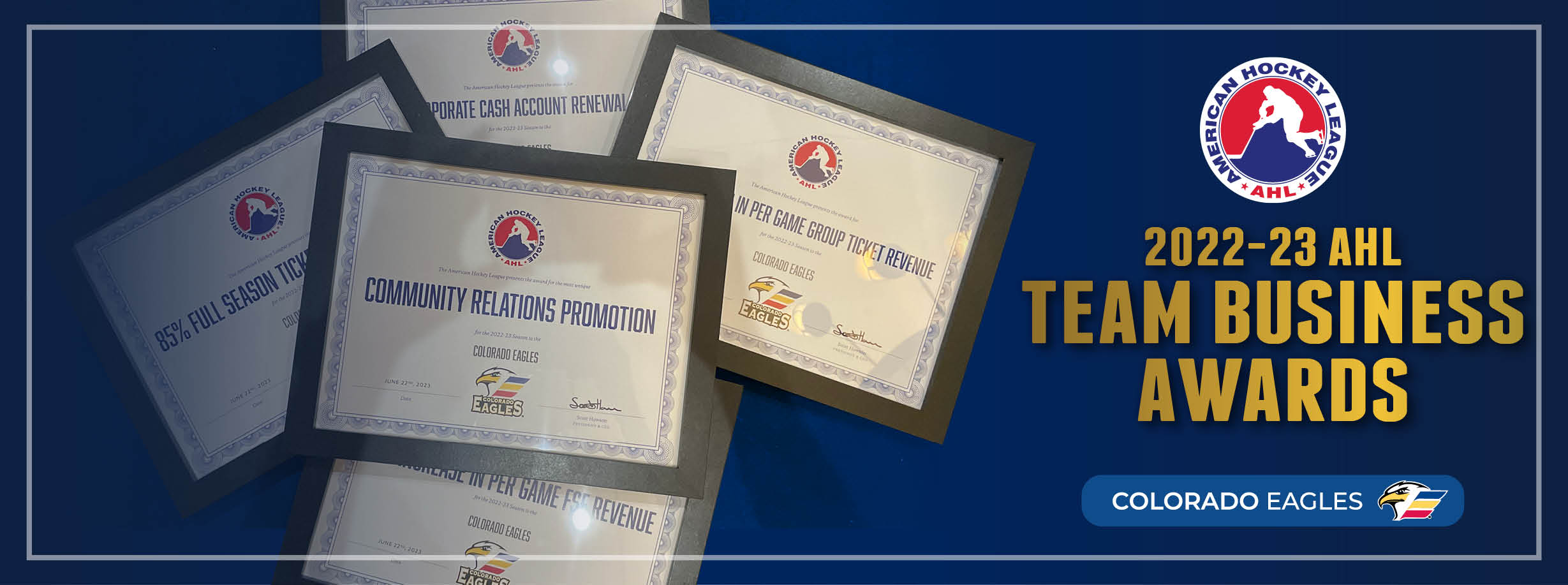 COLORADO EAGLES BRING HOME LEAGUE AWARDS FOR THE 2022-23 SEASON