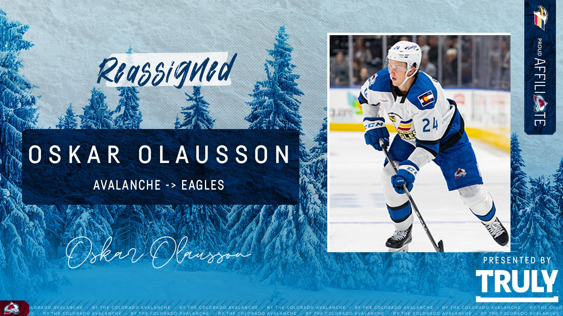 Colorado Avalanche Reassigns Forward Oskar Olausson | Colorado Eagles
