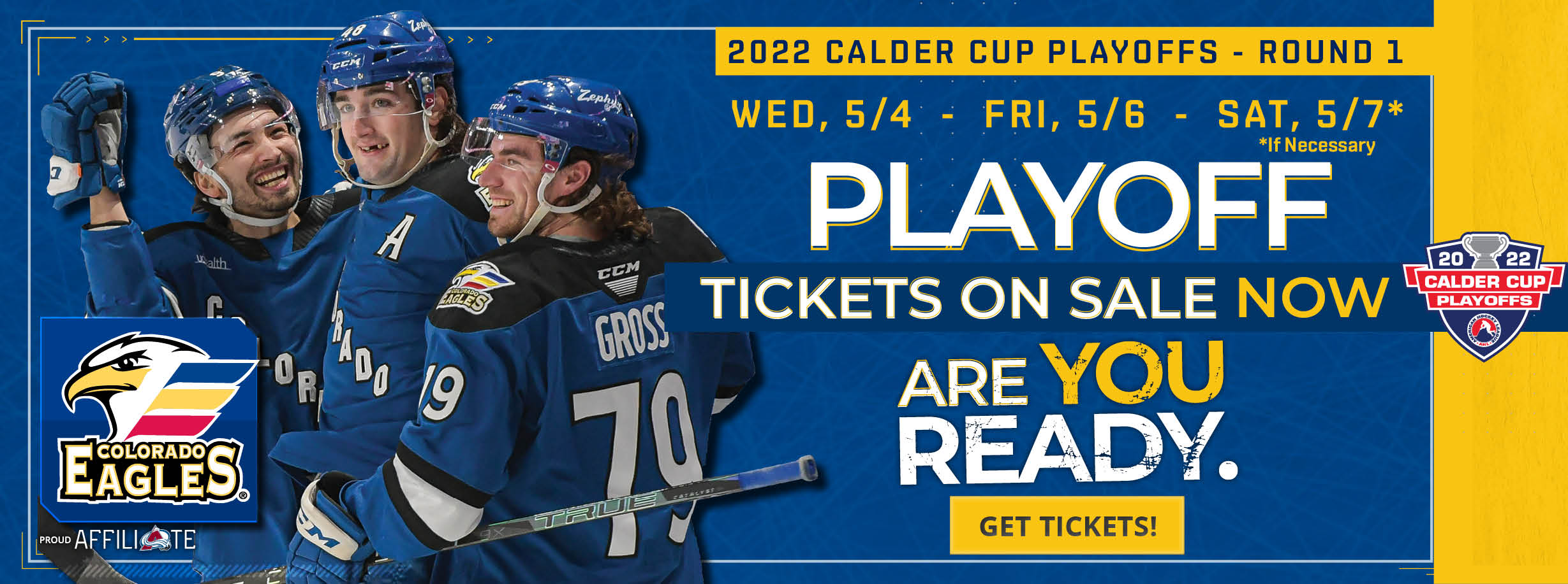 Round 1 Playoff Tickets On Sale Now!