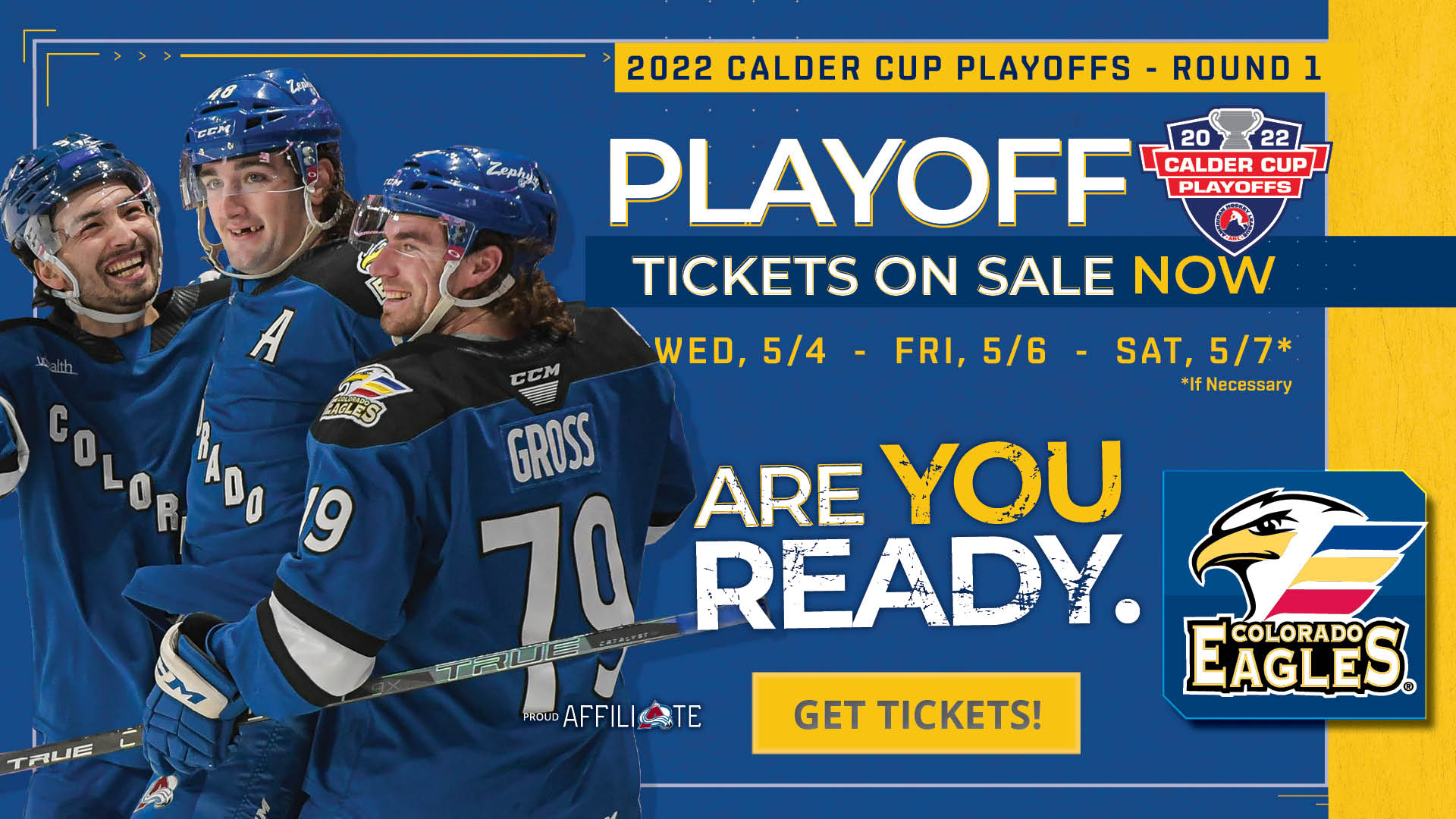 Round 1 Playoff Tickets On Sale Now! Colorado Eagles