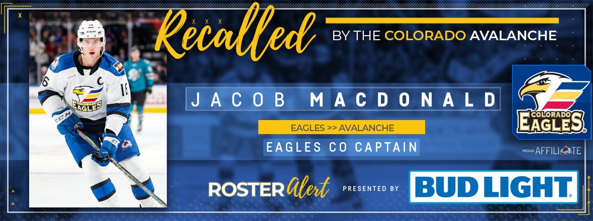 Defenseman Jacob MacDonald Recalled by Avalanche 