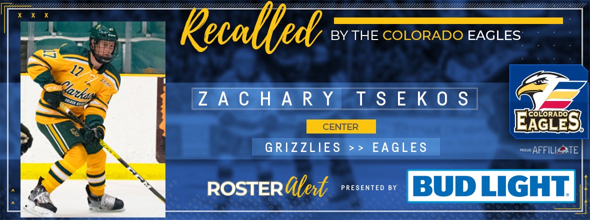 Eagles Recall Tsekos from ECHL’s Utah Grizzlies