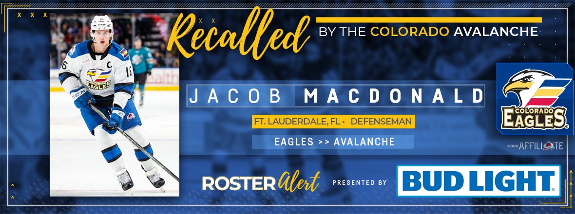 MacDonald Recalled to Colorado Avalanche