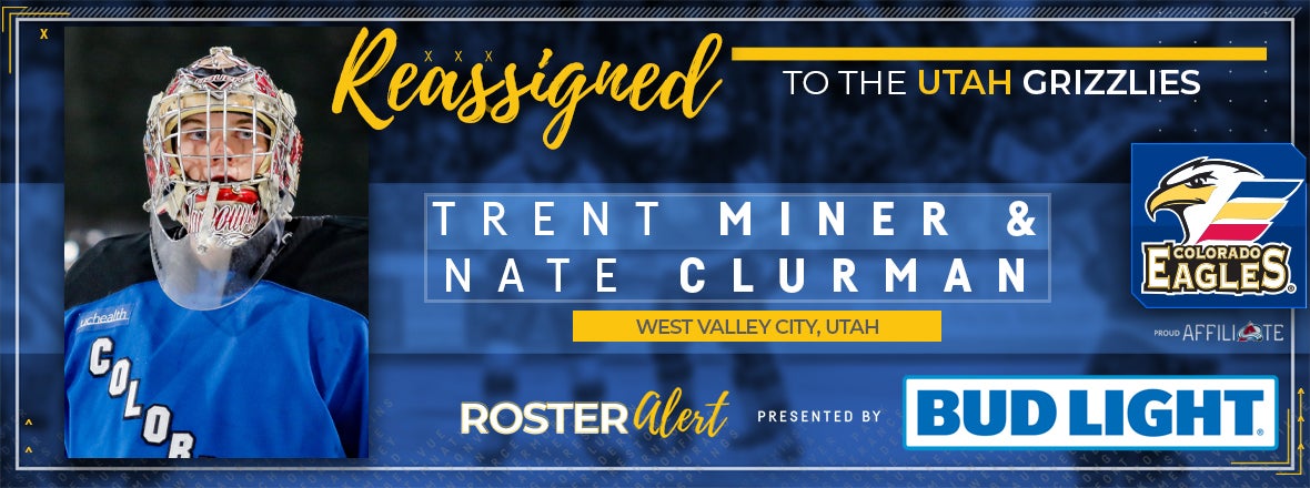 Miner, Clurman Reassigned to Utah Grizzlies
