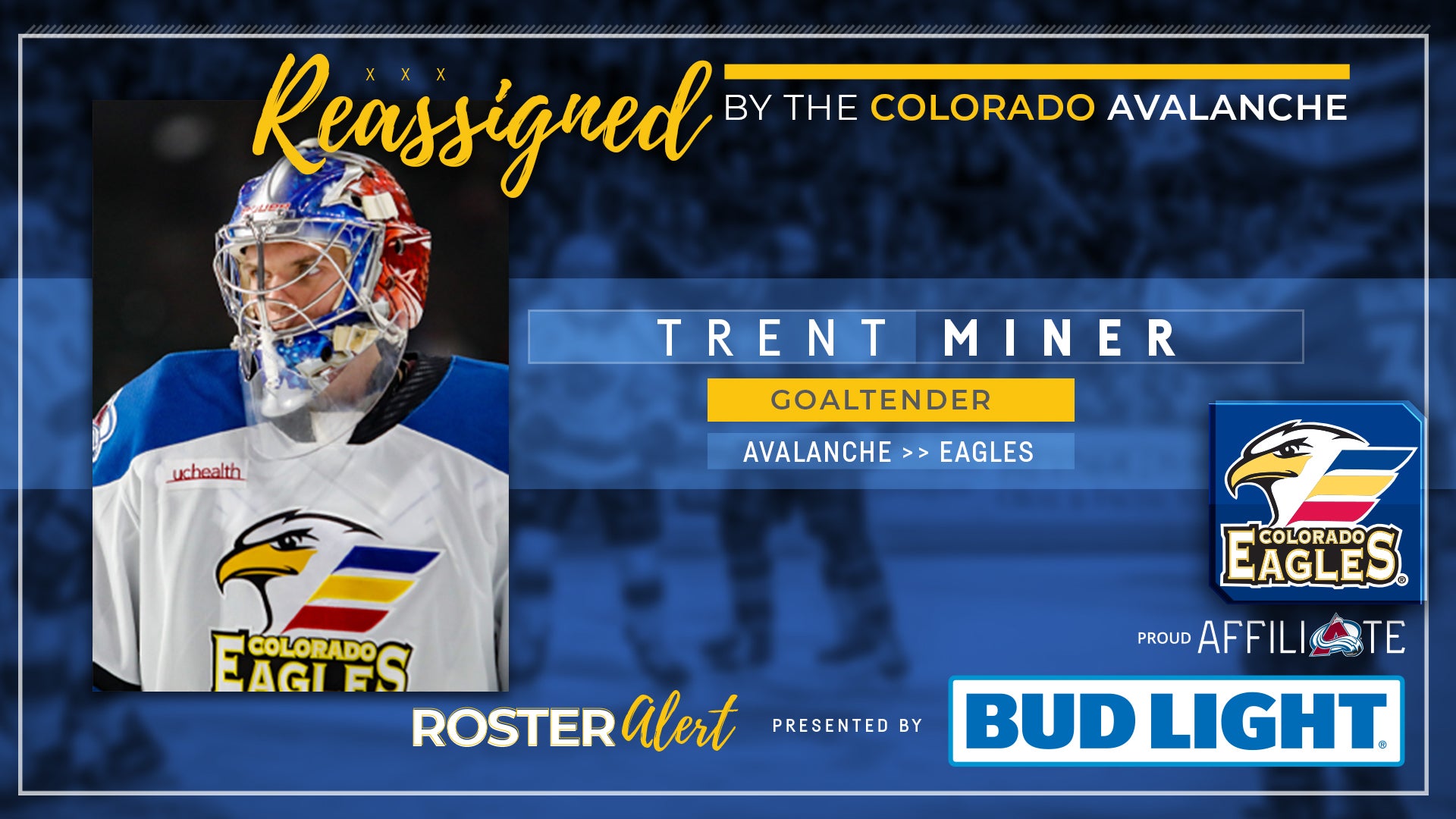 Miner Returns, Miska and Maltsev to Taxi Squad Colorado Eagles