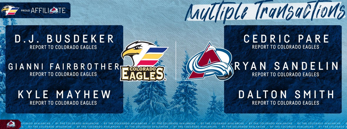 Avalanche Assign Six to Eagles