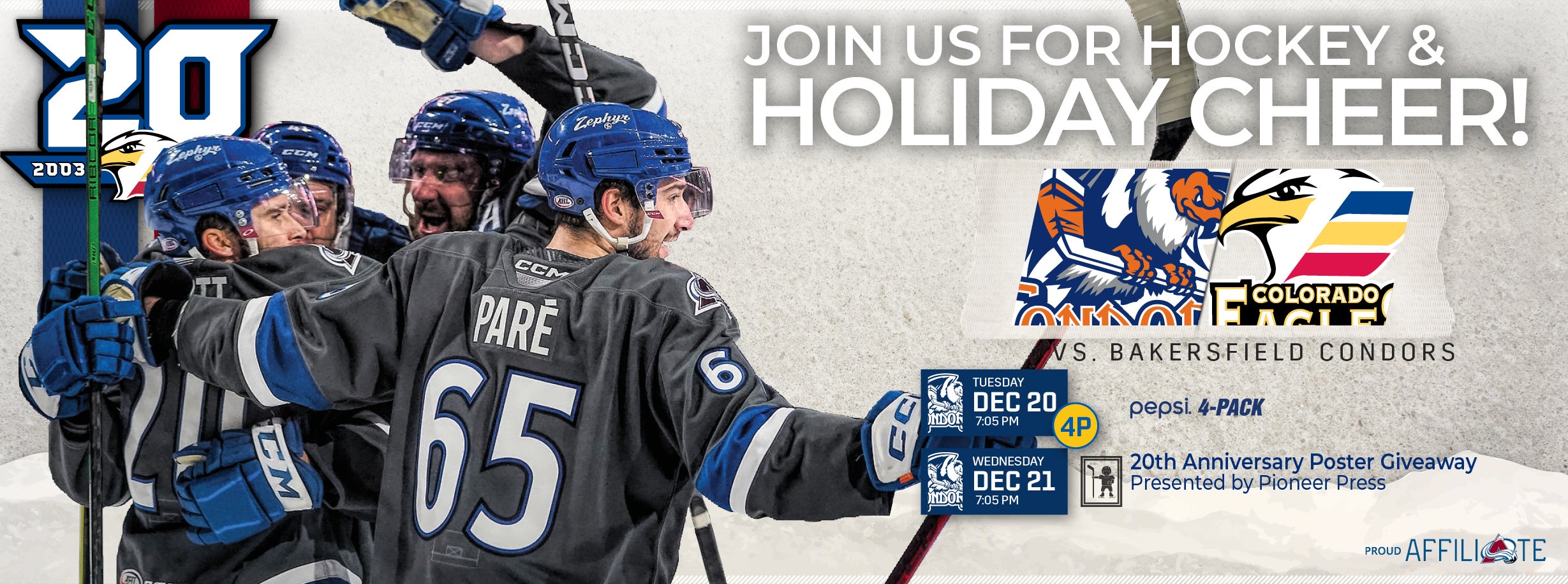Join us for Hockey and Holiday Cheer this week!