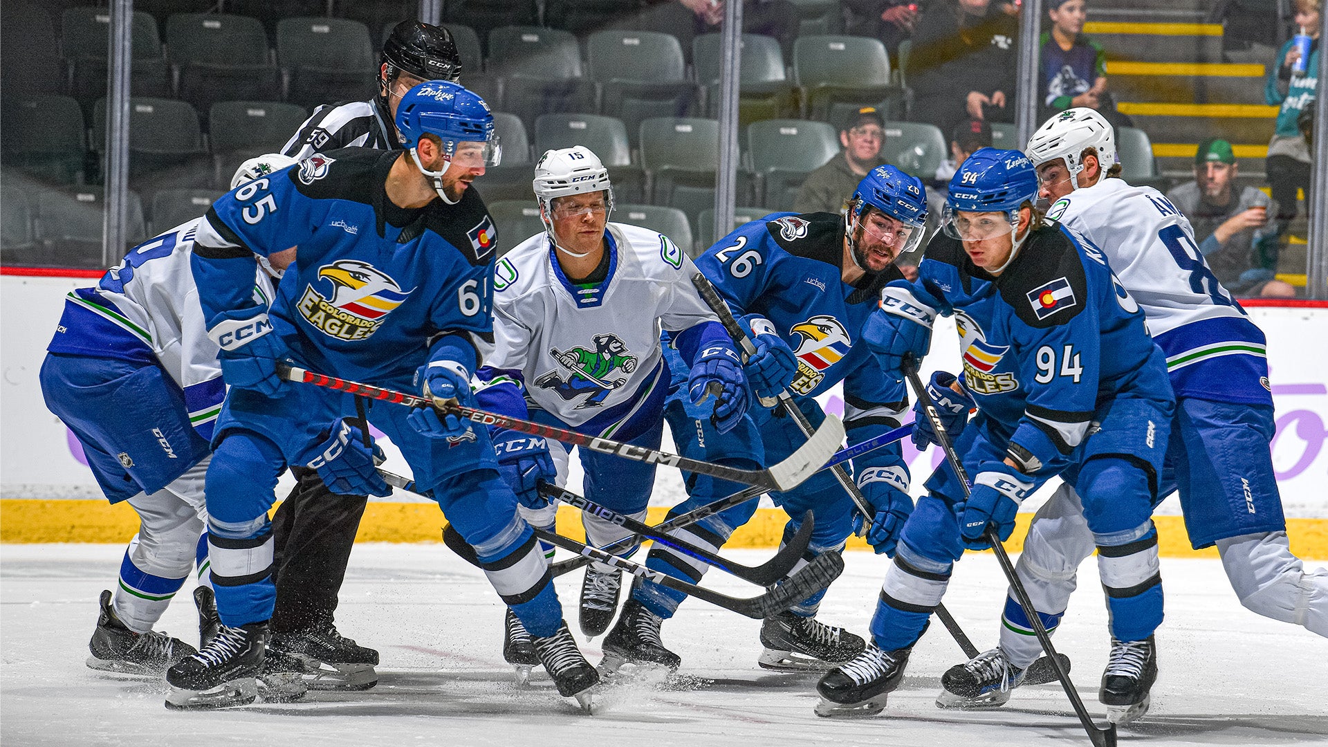 Eagles Kick Off Road Trip with 21 OT Loss in Abbotsford Colorado Eagles